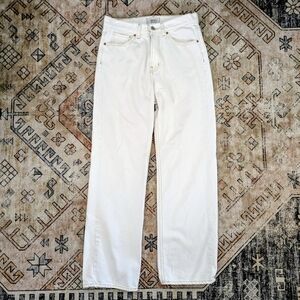 BDG High Waisted Cowboy Jeans Womens 28 White Straight Leg Cream Pants